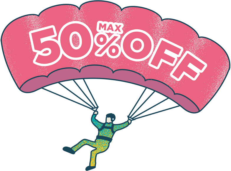 MAX 50%OFF